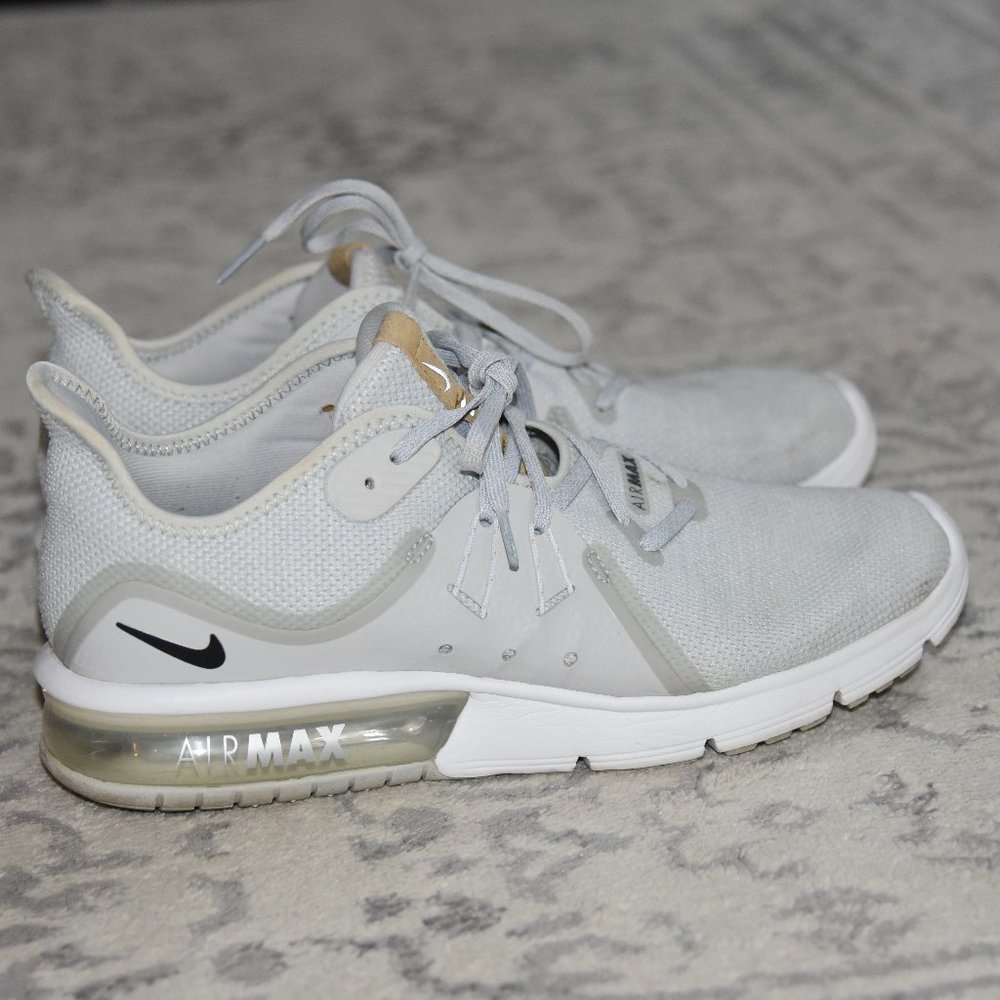 NIKE Air Max Sequent 3 Pure Platinum sz 9 mens running athletic shoes gray